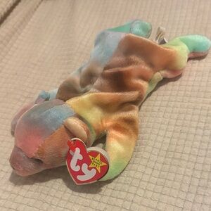 Ty Pastel Rainbow Tie-Dye Bear Plush SAMMY